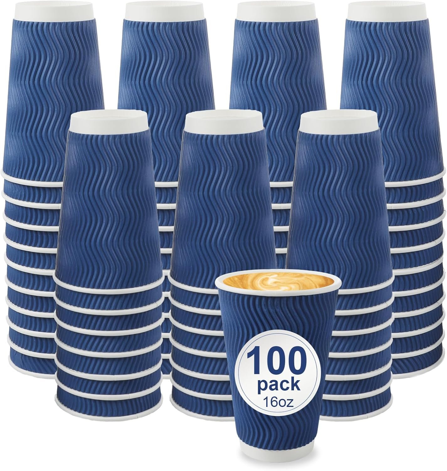 Saját Márkás 100 db 16 oz hullámos kraft szigetelt papírkávéspoharak Egyedi Logóval Gyártó meleg és hideg italokhoz