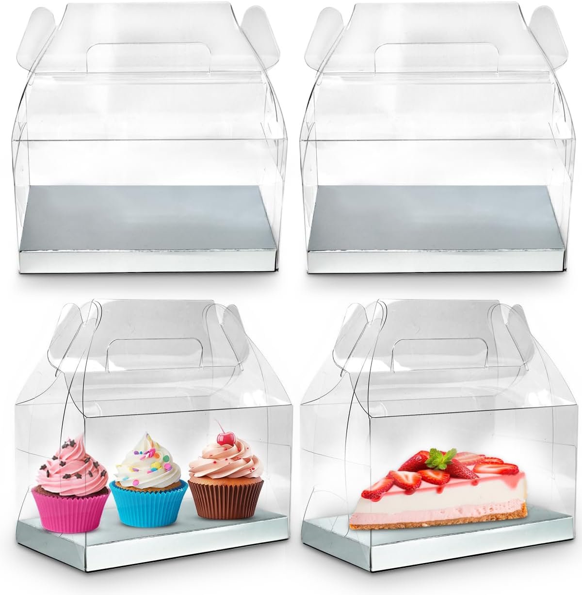 Saját Márkás 20 db Átlátszó Ezüst Kartonos Tetős Süteménydoboz Egyedi Logóval (16x9x9 cm) Keksz Cupcake Desszert Favor Csomagolás Gyártótól Esküvő Születésnap Babaváró Saját Márkás 20 db Átlátszó Ezüst Kartonos Tetős Süteménydoboz Egyedi Logóval (16x9x9 cm) Keksz Cupcake Desszert Favor Csomagolás Gyártótól Esküvő Születésnap Babaváró