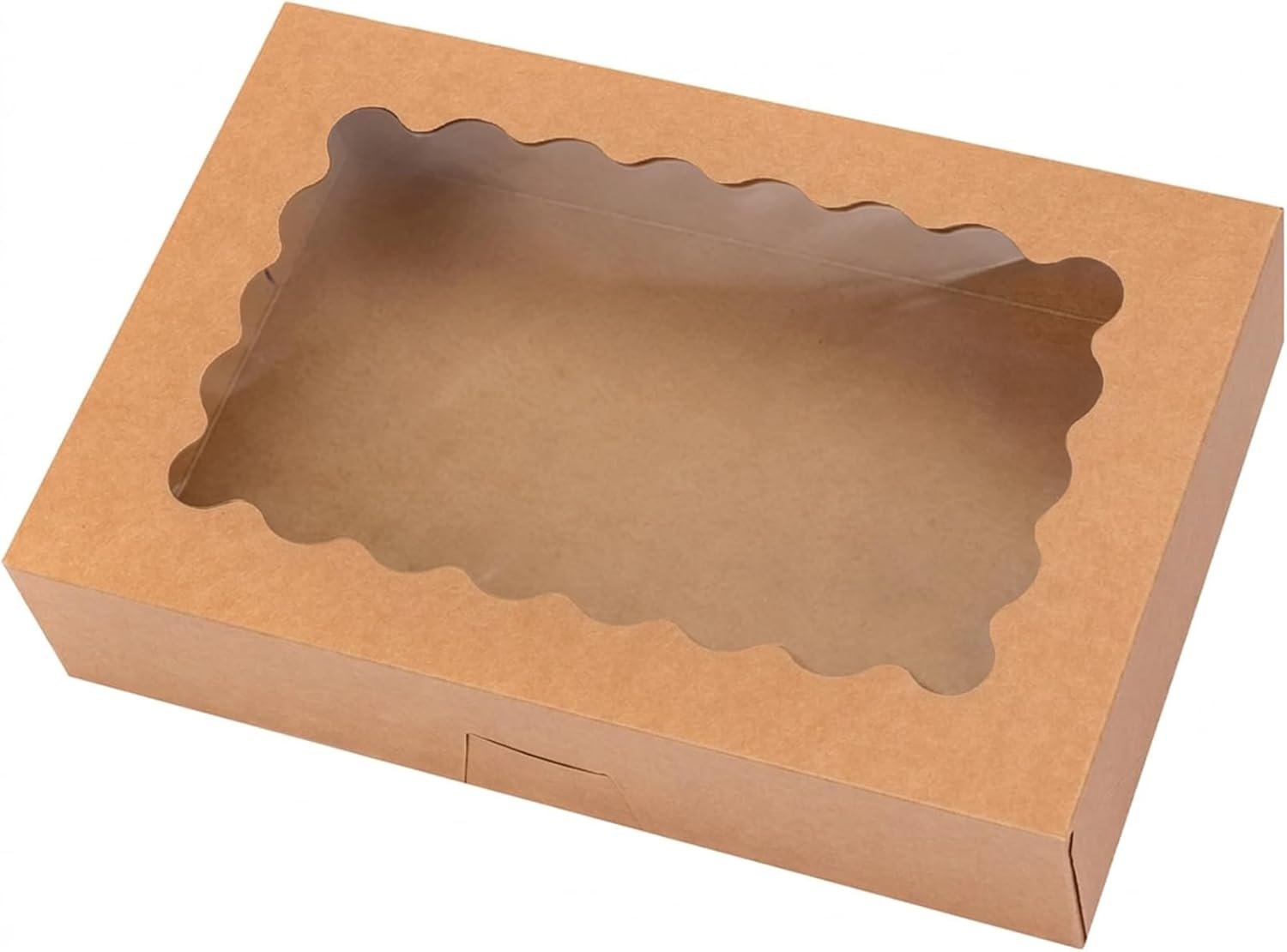Saját Márkás 24 db 12x8x2.5 hüvelykes ablakos pop-up süteménydoboz Egyedi logóval barna muffinok és péksütemények számára a Gyártótól