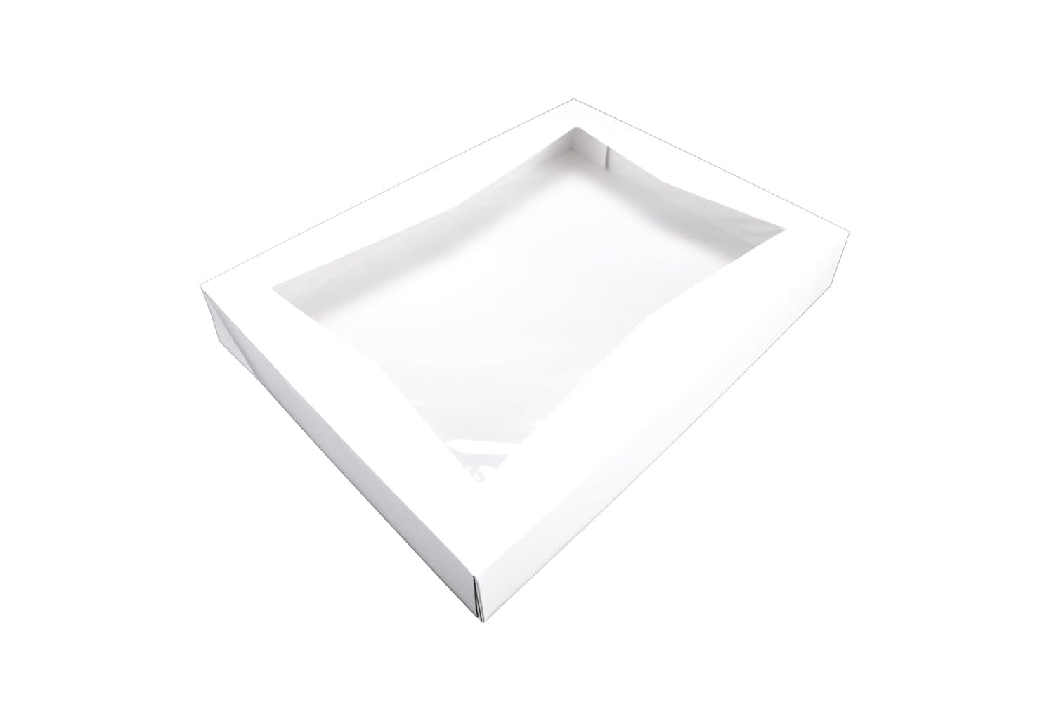Saját Márkás Fehér Ablakos Süteménydoboz 100 Db 16x12x2.5 16 Hüvelyk Automata Pop-Up Torta Keksz Fánk Egyedi Logóval Gyártótól 24543