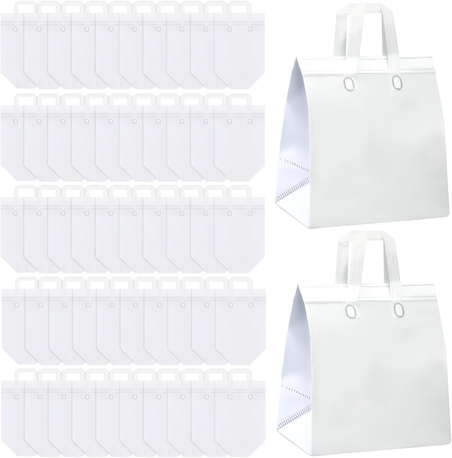 Saját Márkás Hőszigetelő Elviteli Táskák 200 Db Bulk 26x28x17 cm Egyszer Használatos Egyedi Logóval Fehér Gyártótól