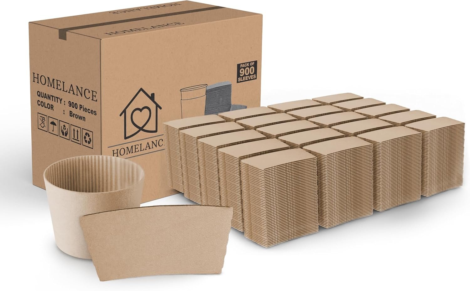 Saját Márkás Hullámos Barna Kraft Kávépohár Hüvelyek 900 Db 12oz 16oz 20oz 22oz 24oz Poharakhoz Egyedi Logóval Újrahasznosítható Egyszer Használatos Forró Italok Kávézók Irodák Számára Megbízható Gyártótól